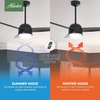 image:imageHunter 48 inch Indoor Ceiling Fan with LED Light and Remote Control  White Ceiling Fan Standard Mount 3 Blades For Bedroom Living Room or Kitchen Quiet  Midtown 54211 Fresh White  with LED Light and Remote Control Quiet 3 Blades For Bedroom Living Room Kitchen 54211Matte Black