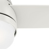image:imageHunter 48 inch Indoor Ceiling Fan with LED Light and Remote Control  White Ceiling Fan Standard Mount 3 Blades For Bedroom Living Room or Kitchen Quiet  Midtown 54211 Fresh White  with LED Light and Remote Control Quiet 3 Blades For Bedroom Living Room Kitchen 54211Fresh White