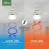 image:imageHunter 48 inch Indoor Ceiling Fan with LED Light and Remote Control  White Ceiling Fan Standard Mount 3 Blades For Bedroom Living Room or Kitchen Quiet  Midtown 54211 Fresh White  with LED Light and Remote Control Quiet 3 Blades For Bedroom Living Room Kitchen 54211Fresh White