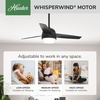 image:imageHunter 48 inch Indoor Ceiling Fan with LED Light and Remote Control  White Ceiling Fan Standard Mount 3 Blades For Bedroom Living Room or Kitchen Quiet  Midtown 54211 Fresh White  with LED Light and Remote Control Quiet 3 Blades For Bedroom Living Room Kitchen 54211Matte Black