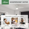image:imageHunter 48 inch Indoor Ceiling Fan with LED Light and Remote Control  White Ceiling Fan Standard Mount 3 Blades For Bedroom Living Room or Kitchen Quiet  Midtown 54211 Fresh White  with LED Light and Remote Control Quiet 3 Blades For Bedroom Living Room Kitchen 54211Fresh White