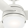 image:imageHunter 48 inch Indoor Ceiling Fan with LED Light and Remote Control  White Ceiling Fan Standard Mount 3 Blades For Bedroom Living Room or Kitchen Quiet  Midtown 54211 Fresh White  with LED Light and Remote Control Quiet 3 Blades For Bedroom Living Room Kitchen 54211Fresh White
