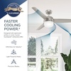 image:imageHunter 48 inch Indoor Ceiling Fan with LED Light and Remote Control  White Ceiling Fan Standard Mount 3 Blades For Bedroom Living Room or Kitchen Quiet  Midtown 54211 Fresh White  with LED Light and Remote Control Quiet 3 Blades For Bedroom Living Room Kitchen 54211Matte Black