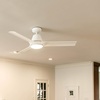 image:imageHunter 52 Aeronaut Outdoor Smart Ceiling Fan LED Light Remote White  ENERGY STAR fan is 64 more efficient with Apple Google Alexa support LED light and remote for bedrooms or patiosWhite