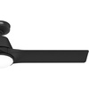 image:imageHunter 52 Aeronaut Outdoor Smart Ceiling Fan LED Light Remote White  ENERGY STAR fan is 64 more efficient with Apple Google Alexa support LED light and remote for bedrooms or patiosMatte Black
