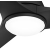 image:imageHunter 52 Aeronaut Outdoor Smart Ceiling Fan LED Light Remote White  ENERGY STAR fan is 64 more efficient with Apple Google Alexa support LED light and remote for bedrooms or patiosMatte Black