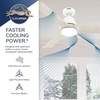 image:imageHunter 52 Aeronaut Outdoor Smart Ceiling Fan LED Light Remote White  ENERGY STAR fan is 64 more efficient with Apple Google Alexa support LED light and remote for bedrooms or patiosWhiteOak
