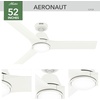 image:imageHunter 52 Aeronaut Outdoor Smart Ceiling Fan LED Light Remote White  ENERGY STAR fan is 64 more efficient with Apple Google Alexa support LED light and remote for bedrooms or patiosWhite