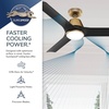 image:imageHunter 52 Aeronaut Outdoor Smart Ceiling Fan LED Light Remote White  ENERGY STAR fan is 64 more efficient with Apple Google Alexa support LED light and remote for bedrooms or patiosLuxe Gold