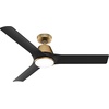 image:imageHunter 52 Aeronaut Outdoor Smart Ceiling Fan LED Light Remote White  ENERGY STAR fan is 64 more efficient with Apple Google Alexa support LED light and remote for bedrooms or patiosLuxe Gold