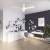 image:imageHunter 52 Aeronaut Outdoor Smart Ceiling Fan LED Light Remote White  ENERGY STAR fan is 64 more efficient with Apple Google Alexa support LED light and remote for bedrooms or patiosWhite