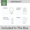 image:imageHunter 52 Aeronaut Outdoor Smart Ceiling Fan LED Light Remote White  ENERGY STAR fan is 64 more efficient with Apple Google Alexa support LED light and remote for bedrooms or patiosLuxe Gold
