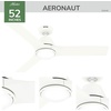 image:imageHunter 52 Aeronaut Outdoor Smart Ceiling Fan LED Light Remote White  ENERGY STAR fan is 64 more efficient with Apple Google Alexa support LED light and remote for bedrooms or patiosWhiteOak