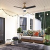 image:imageHunter 52 Aeronaut Outdoor Smart Ceiling Fan LED Light Remote White  ENERGY STAR fan is 64 more efficient with Apple Google Alexa support LED light and remote for bedrooms or patiosLuxe Gold