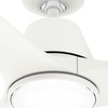 image:imageHunter 52 Aeronaut Outdoor Smart Ceiling Fan LED Light Remote White  ENERGY STAR fan is 64 more efficient with Apple Google Alexa support LED light and remote for bedrooms or patiosWhite