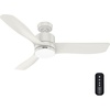 image:imageHunter 52 Bolsa Indoor Ceiling Fan with LED Light Remote Matte Black  SureSpeed high velocity airflow 6speed DC motor and 3 downrod support living rooms bedrooms offices or great roomsFresh White