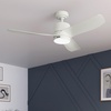 image:imageHunter 52 Bolsa Indoor Ceiling Fan with LED Light Remote Matte Black  SureSpeed high velocity airflow 6speed DC motor and 3 downrod support living rooms bedrooms offices or great roomsFresh White