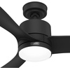image:imageHunter 52 Bolsa Indoor Ceiling Fan with LED Light Remote Matte Black  SureSpeed high velocity airflow 6speed DC motor and 3 downrod support living rooms bedrooms offices or great roomsMatte Black