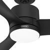 image:imageHunter 52 Bolsa Indoor Ceiling Fan with LED Light Remote Matte Black  SureSpeed high velocity airflow 6speed DC motor and 3 downrod support living rooms bedrooms offices or great roomsMatte Black