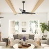 image:imageHunter 52 Bolsa Indoor Ceiling Fan with LED Light Remote Matte Black  SureSpeed high velocity airflow 6speed DC motor and 3 downrod support living rooms bedrooms offices or great roomsMatte Black