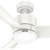 image:imageHunter 52 Bolsa Indoor Ceiling Fan with LED Light Remote Matte Black  SureSpeed high velocity airflow 6speed DC motor and 3 downrod support living rooms bedrooms offices or great roomsFresh White