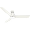 image:imageHunter 52 Bolsa Indoor Ceiling Fan with LED Light Remote Matte Black  SureSpeed high velocity airflow 6speed DC motor and 3 downrod support living rooms bedrooms offices or great roomsFresh White