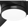image:imageHunter 52 Bolsa Indoor Ceiling Fan with LED Light Remote Matte Black  SureSpeed high velocity airflow 6speed DC motor and 3 downrod support living rooms bedrooms offices or great roomsMatte Black