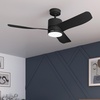 image:imageHunter 52 Bolsa Indoor Ceiling Fan with LED Light Remote Matte Black  SureSpeed high velocity airflow 6speed DC motor and 3 downrod support living rooms bedrooms offices or great roomsMatte Black