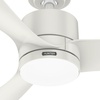 image:imageHunter 52 Bolsa Indoor Ceiling Fan with LED Light Remote Matte Black  SureSpeed high velocity airflow 6speed DC motor and 3 downrod support living rooms bedrooms offices or great roomsFresh White