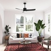 image:imageHunter 52 Bolsa Indoor Ceiling Fan with LED Light Remote Matte Black  SureSpeed high velocity airflow 6speed DC motor and 3 downrod support living rooms bedrooms offices or great roomsMatte Black