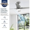 image:imageHunter 52 Inch Indoor Ceiling Fan with LED Light and Remote Control  White Modern Ceiling Fan 5 Blades and 6 Speed WhisperWind Motor For Bedroom Living Room or Kitchen ENERGY STAR  Erling 52851Fresh White