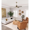 image:imageHunter 52 Inch Indoor Ceiling Fan with LED Light and Remote Control  White Modern Ceiling Fan 5 Blades and 6 Speed WhisperWind Motor For Bedroom Living Room or Kitchen ENERGY STAR  Erling 52851Luxe Gold
