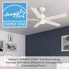 image:imageHunter 52 Inch Indoor Ceiling Fan with LED Light and Remote Control  White Modern Ceiling Fan 5 Blades and 6 Speed WhisperWind Motor For Bedroom Living Room or Kitchen ENERGY STAR  Erling 52851Fresh White