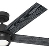 image:imageHunter 52 Inch Indoor Ceiling Fan with LED Light and Remote Control  White Modern Ceiling Fan 5 Blades and 6 Speed WhisperWind Motor For Bedroom Living Room or Kitchen ENERGY STAR  Erling 52851Matte Black