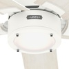 image:imageHunter 52 Inch Indoor Ceiling Fan with LED Light and Remote Control  White Modern Ceiling Fan 5 Blades and 6 Speed WhisperWind Motor For Bedroom Living Room or Kitchen ENERGY STAR  Erling 52851Fresh White