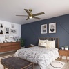 image:imageHunter 52 Inch Indoor Ceiling Fan with LED Light and Remote Control  White Modern Ceiling Fan 5 Blades and 6 Speed WhisperWind Motor For Bedroom Living Room or Kitchen ENERGY STAR  Erling 52851Luxe Gold