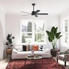 image:imageHunter 52 Inch Indoor Ceiling Fan with LED Light and Remote Control  White Modern Ceiling Fan 5 Blades and 6 Speed WhisperWind Motor For Bedroom Living Room or Kitchen ENERGY STAR  Erling 52851Matte Black