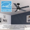 image:imageHunter 52 Inch Indoor Ceiling Fan with LED Light and Remote Control  White Modern Ceiling Fan 5 Blades and 6 Speed WhisperWind Motor For Bedroom Living Room or Kitchen ENERGY STAR  Erling 52851Matte Black