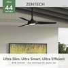 image:imageHunter 52 ZenTech Outdoor Smart Ceiling Fan LED Light Remote White  ENERGY STAR certified with Apple Google Alexa support and covered outdoor use for bedrooms living rooms or patiosMatte Black