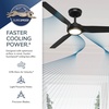 image:imageHunter 52 ZenTech Outdoor Smart Ceiling Fan LED Light Remote White  ENERGY STAR certified with Apple Google Alexa support and covered outdoor use for bedrooms living rooms or patiosMatte Black