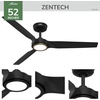image:imageHunter 52 ZenTech Outdoor Smart Ceiling Fan LED Light Remote White  ENERGY STAR certified with Apple Google Alexa support and covered outdoor use for bedrooms living rooms or patiosMatte Black