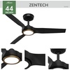 image:imageHunter 52 ZenTech Outdoor Smart Ceiling Fan LED Light Remote White  ENERGY STAR certified with Apple Google Alexa support and covered outdoor use for bedrooms living rooms or patiosMatte Black