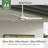 image:imageHunter 52 ZenTech Outdoor Smart Ceiling Fan LED Light Remote White  ENERGY STAR certified with Apple Google Alexa support and covered outdoor use for bedrooms living rooms or patiosFresh White