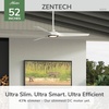 image:imageHunter 52 ZenTech Outdoor Smart Ceiling Fan LED Light Remote White  ENERGY STAR certified with Apple Google Alexa support and covered outdoor use for bedrooms living rooms or patiosFresh White