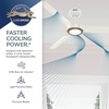 image:imageHunter 52 ZenTech Outdoor Smart Ceiling Fan LED Light Remote White  ENERGY STAR certified with Apple Google Alexa support and covered outdoor use for bedrooms living rooms or patiosFresh White