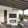 image:imageHunter 52 ZenTech Outdoor Smart Ceiling Fan LED Light Remote White  ENERGY STAR certified with Apple Google Alexa support and covered outdoor use for bedrooms living rooms or patiosMatte Black