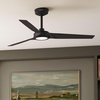 image:imageHunter 52 ZenTech Outdoor Smart Ceiling Fan LED Light Remote White  ENERGY STAR certified with Apple Google Alexa support and covered outdoor use for bedrooms living rooms or patiosMatte Black
