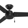 image:imageHunter 52 in Outdoor Industrial Ceiling fan in Matte Black 3Blade Renewed