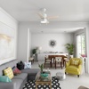 image:imageHunter 52 inch Beck Fresh White Ceiling Fan with LED Light Kit and Pull Chain  Standard Mount Pull Chain 4 Blades For Bedroom Living Room Kitchen 51744Fresh White
