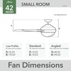 image:imageHunter 52 inch Beck Fresh White Ceiling Fan with LED Light Kit and Pull Chain  Standard Mount Pull Chain 4 Blades For Bedroom Living Room Kitchen 51744Brushed Nickel